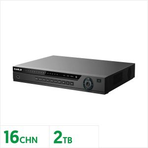 Eagle 16 Channel 4K 1U 16PoE NVR with 2TB Storage, EAG-NVR-4K2-2AI-16-2TB