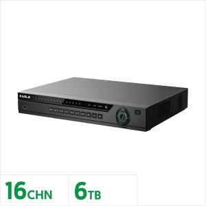 Eagle 16 Channel 4K 1U 16PoE NVR with 6TB Storage, EAG-NVR-4K2-2AI-16-6TB