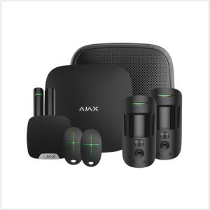 Ajax Kit 1 Cam Plus House with Key Fobs (Black), 23306.67.BL1