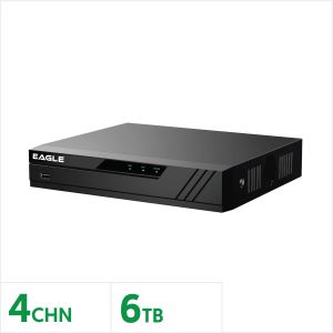 Eagle 4 Channel Compact 1U 4PoE WizSense NVR with 6TB, EAG-NVR-4K2-2AI-4-6TB