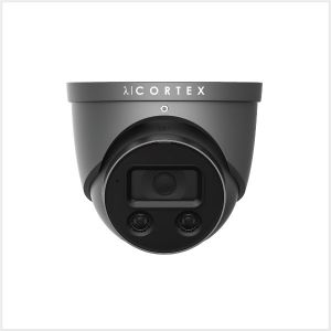 λ | Cortex 4K AI Dual Illumination Active Deterrent Turret Camera (Grey), CTX8C-IP-AD-TUR-S2FG