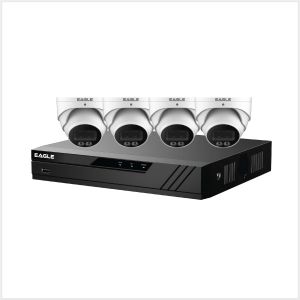 Eagle IP CCTV Kit - 8 Channel 2TB NVR with 4 x 4MP Full-Colour Turret (White), CV-8IP-4DOME-2TB-W