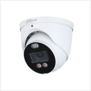 Dahua 5MP HDCVI Full-Colour Active Deterrence TIOC Fixed Lens Turret Camera (White), DH-HAC-ME1509HP-A-PV-0280B