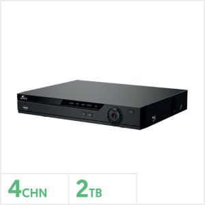4K Eagle 4 Channel Penta-Brid Mini 1U DVR with 2TB HDD, EAG-4K-PRO-AI-4-2TB