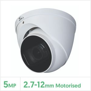 Eagle 5MP Motorised Lens HDCVI IR Turret Camera (White), EAGLE-5-TUR-MW