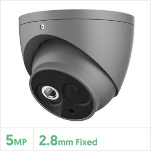 Eagle 5MP Fixed Lens HDCVI IR Turret Camera with 50m IR Range (Grey), EAGLE-50M-5-TUR-FG