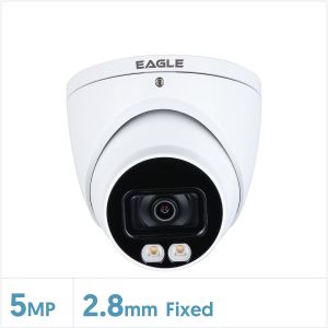Eagle 5MP Fixed Lens Starlight HDCVI Turret Camera (White), EAGLE-5COL-TUR2-FW