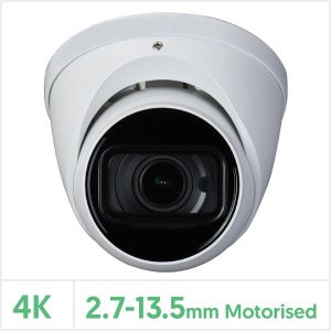 Eagle 4K/8MP Motorised Lens HDCVI IR Turret Camera (White), EAGLE-8-TUR-MW