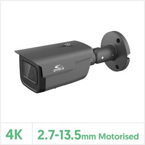 Eagle 4K/8MP Varifocal Motorised Lens Network Bullet Camera (Grey), EAGLE-IPC-8-BUL-MG