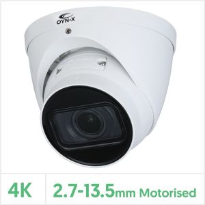 Eagle 4K/8MP Varifocal Motorised Lens Lite IR Network Turret Camera (White), EAGLE-IPC-8-TUR-MW