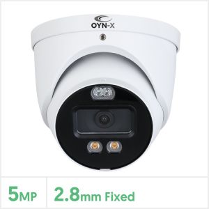 Eagle 5MP Fixed Lens HDCVI Full-Colour Active Deterrence Turret Camera (White), EAGLE5C-AD-TUR-FW