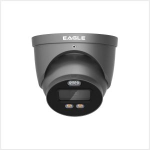 Eagle 8MP/4K Fixed Lens Full-Colour Active Deterrence HDCVI IR Turret Camera (Grey), EAGLE8C-AD-TUR-FG