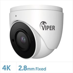 8MP/4K Viper IP Fixed Lens Turret Camera (White), TURVIP4K-FW