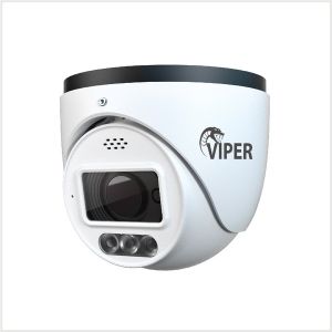 Viper 4MP AI Active Deterrent Network Fixed Lens Turret Camera (White), TURVIP4C-AD-FW