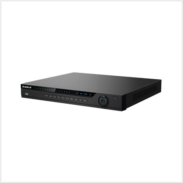 Eagle 16 Channel 4K 1U 16PoE NVR with 4TB Storage, EAG-NVR-4K2-2AI-16-4TB