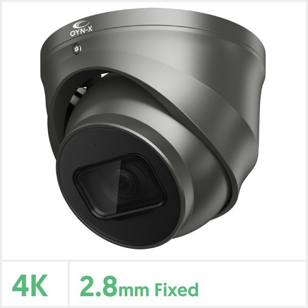 Eagle 4K/8MP Fixed Lens Lite IR Network Turret Camera (Grey), EAGLE-IPC-8-TUR-FG