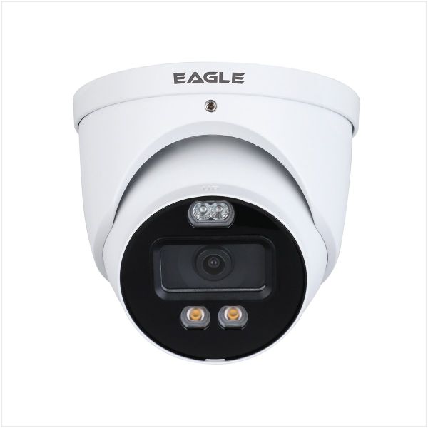 Eagle 8MP/4K Fixed Lens Full-Colour Active Deterrence HDCVI IR Turret Cameras, EAGLE8C-AD-TUR-F