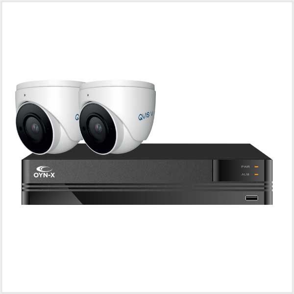 Kestrel IP CCTV Kit - 4 Channel 1TB Kestrel NVR with 2x 2MP IR Waterproof Dome Cameras, IP-KIT-KES-4-2