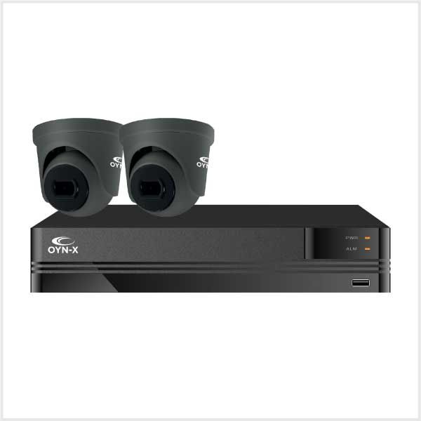 Kestrel NVR Kit - 4 Channel 1TB Kestrel NVR with 2 x 4K Fixed Eyeball Cameras, IP-KIT4K-KES-4-2