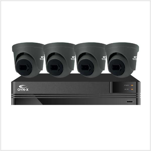 Kestrel NVR Kit - 4 Channel 1TB Kestrel NVR with 4 x 4K Fixed Eyeball Cameras, IP-KIT4K-KES-4-4